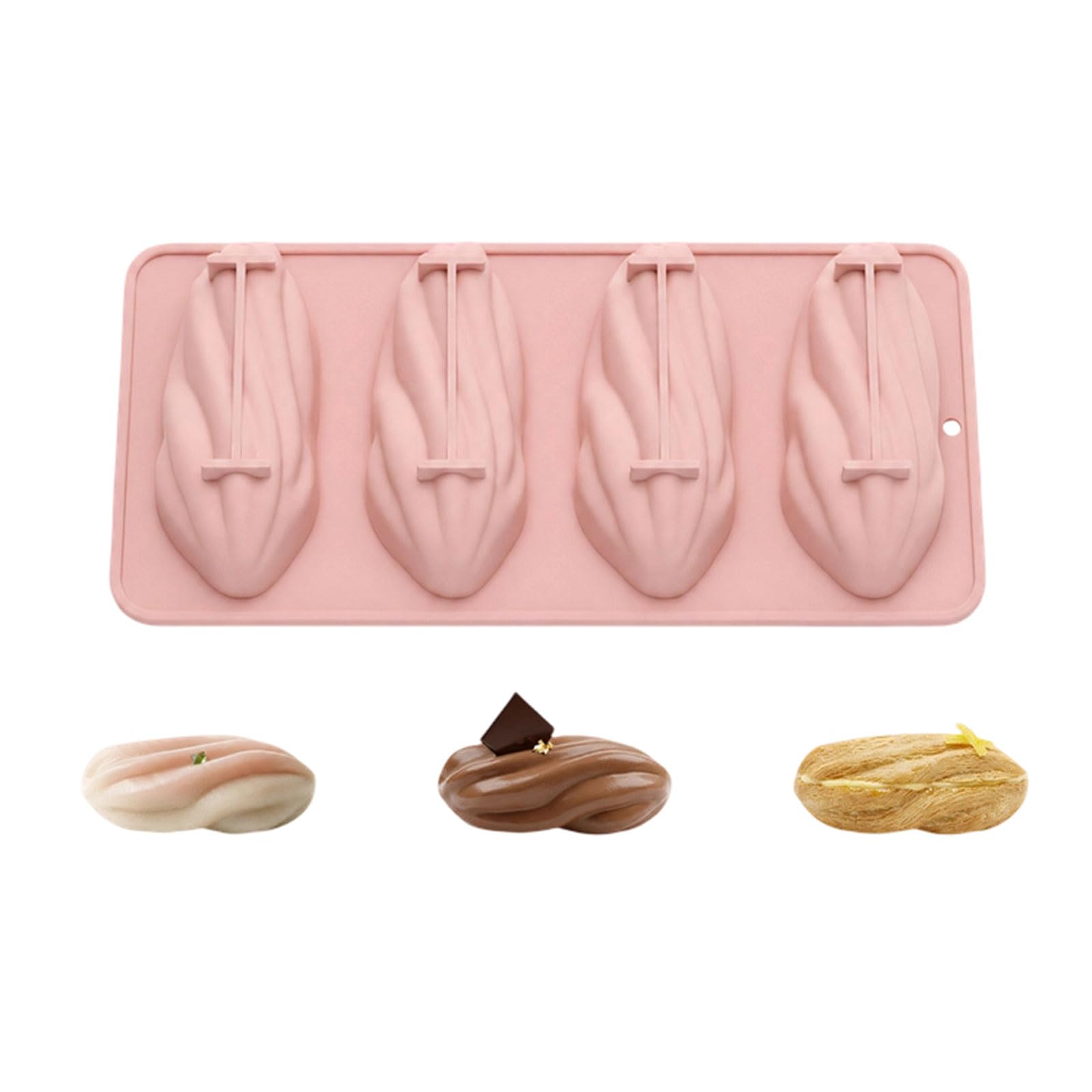 Easy Releases Pistachios Shape Silicone Baking Molds for Homemades Dessert Chiffons Cake Chocolate Soap Making Easy Releases Cake Molds