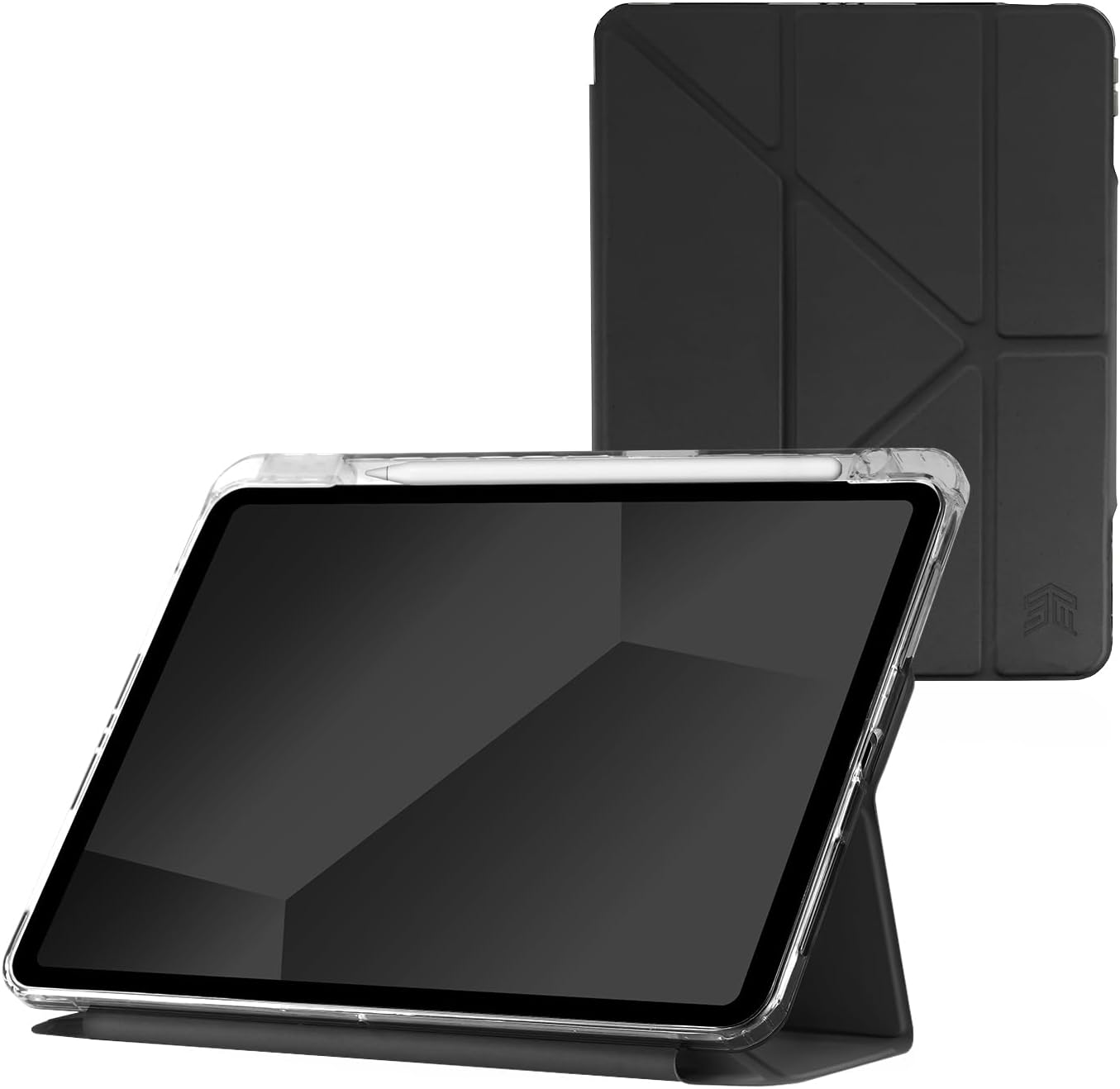 STM OPP Case for Apple iPad Air 11" (M4/M3/M2/5th/4th gen) Slim Light Protective Cover, Transparent Back, w/Apple Pencil Storage, Auto Sleep/Wake - Pink