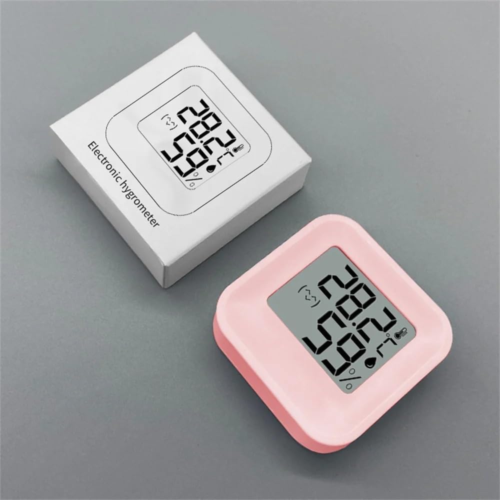 Home Mini Digital Thermometer Hygrometer Indoor Room Temperature Humidity Meter Sensor Gauge Weather Station -50~70℃(Style F)