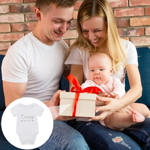 Pregnancy Baby Announcement Pregnancy Announcement Onesie Bodysuit Baby Coming Soon Unisex Baby Bodysuit Vest Pregnancys Reveal Gift Baby Announcements Ideas for Dad or Grandparents