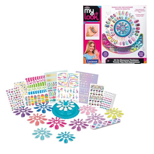 Kit de Nail Art Stylé Lexibook CRSS19LXB pour créer des ongles colorés