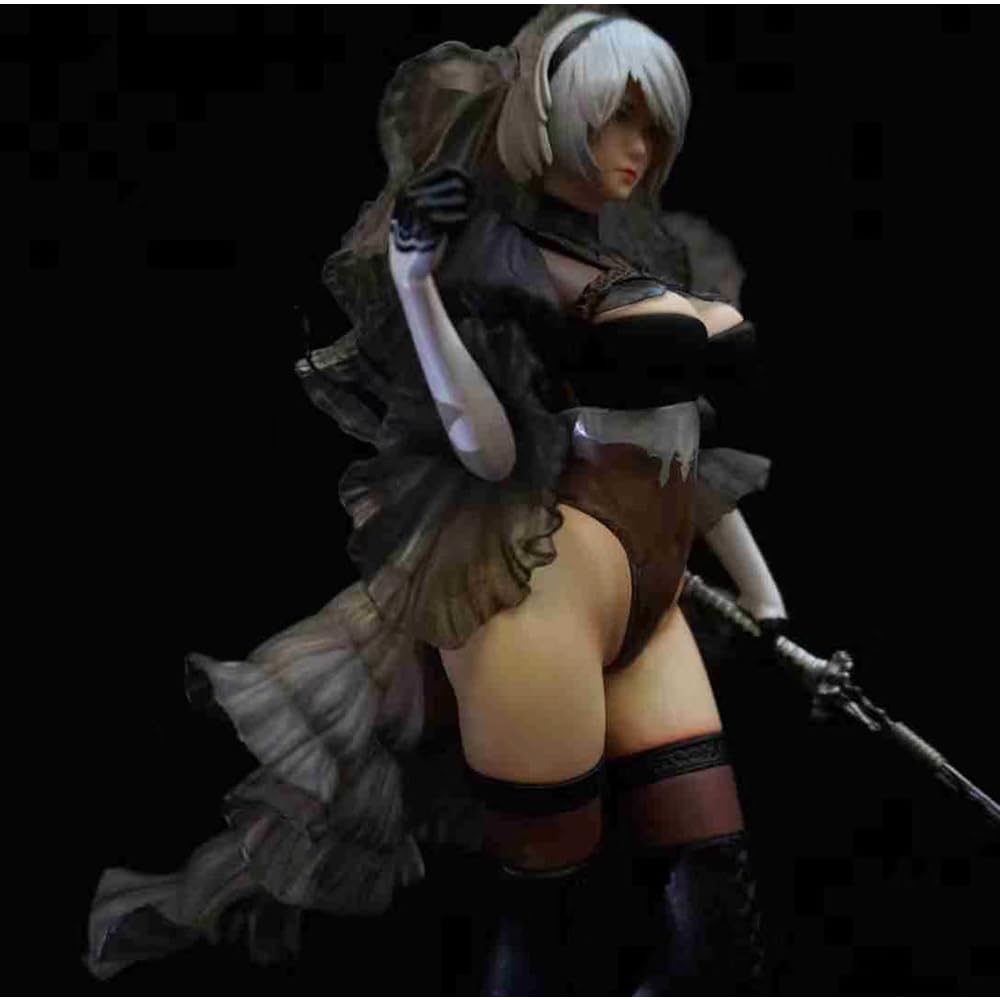 Zhongkaihua Figurka 2B czarna suknia ślubna wersja nr 2 typ B figurka 32 cm anime PCW model dekoracja ozdoba prezent urodzinowy dla fanów (akcesoria wymienne)