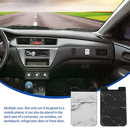 Kaarthouder Voor Telefoon Terug: 2 Stuks Elastische Mobiele Telefoon Card Case Pocket Id- Kaart Mouw Adhesive Stok Op… - Image 5