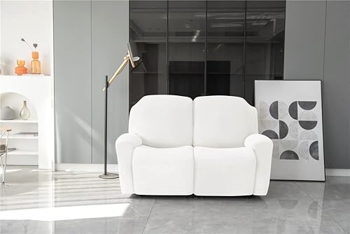 Vista 95 de Fundas de terciopelo elástico para sillas reclinables, fundas para sofá biplaza de 2 cojines, 6 piezas, fundas protectoras para muebles con bolsillo