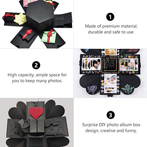 IMIKEYA Dia Dos Namorados Caixa De Explosão Amor Memória Scrapbooking Álbum de Fotos Caixa de Presen