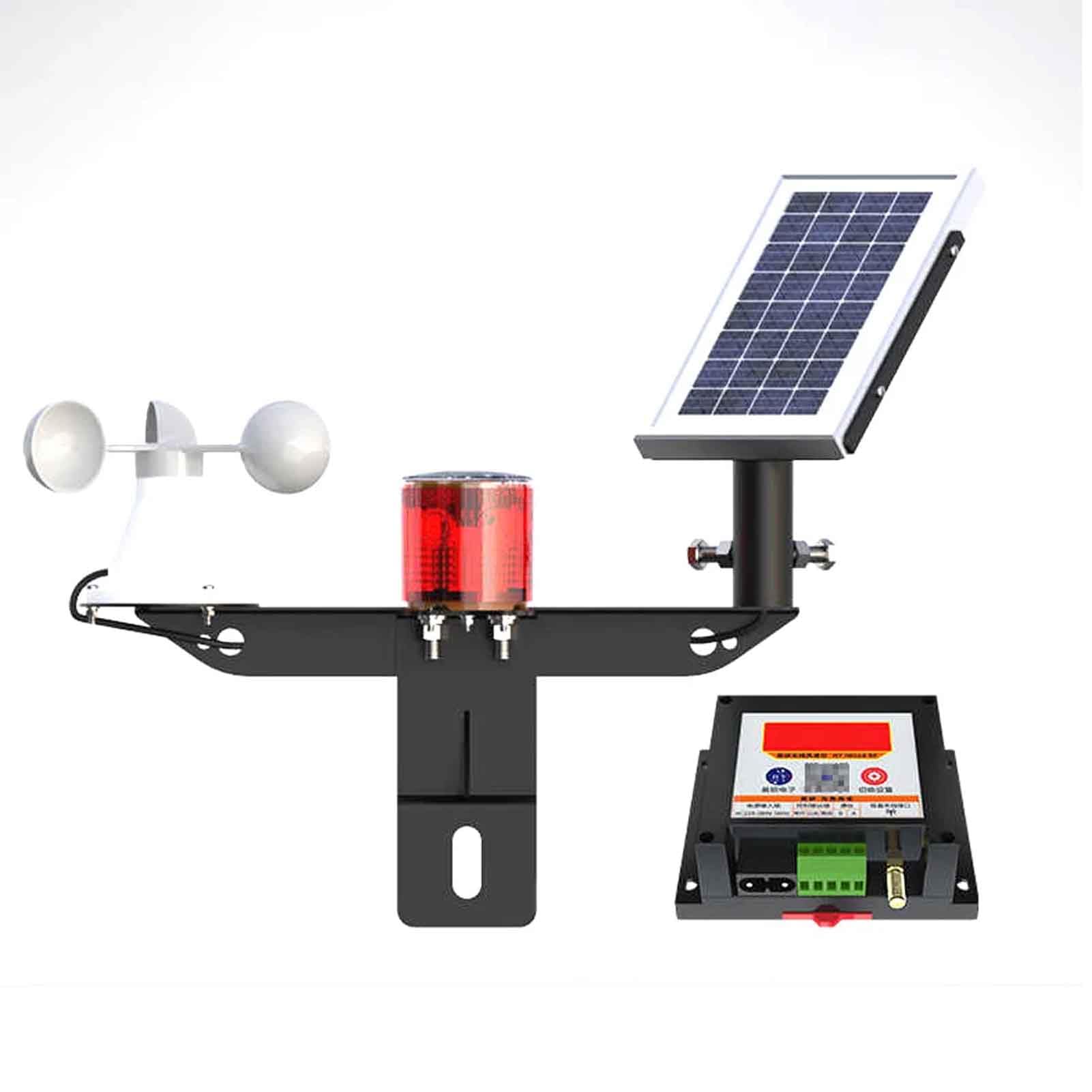 iDili Solar Wind Speed Alarm/Docks/Cableways/BridgesEtc.Suitable for Safety Protection Management in Various Industries