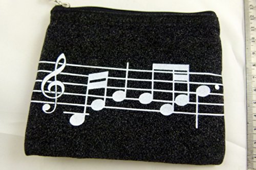 Preisvergleich Produktbild Musik-Themen Zipper Pouch Soft Pouch Musikalische Partitur Blatt Design