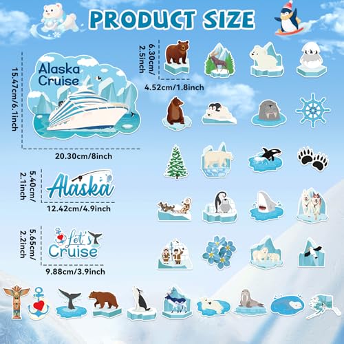 Set 33 Imanes Decorativos Temática Alaska para Refrigerador miniatura 2