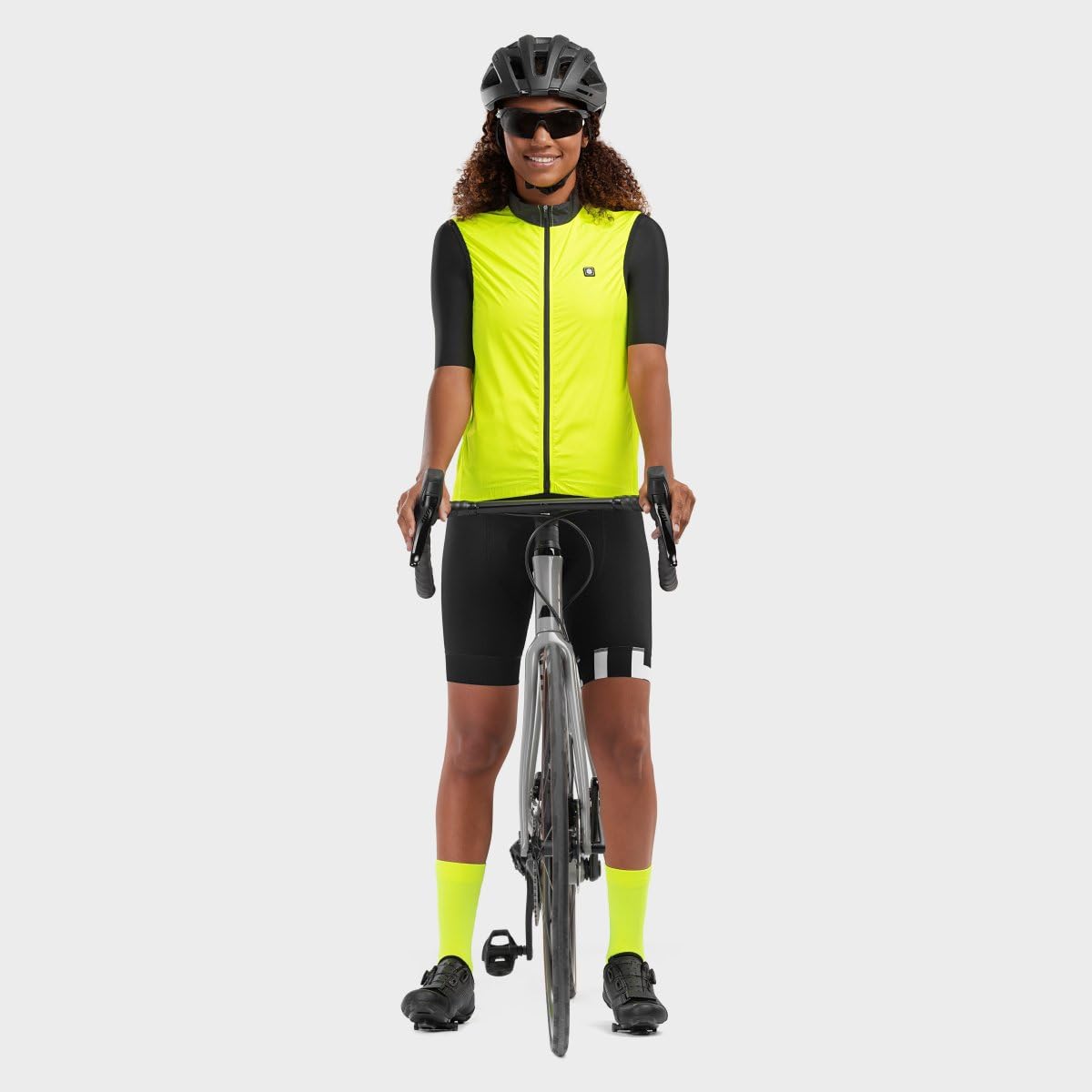 SIROKO - Chaleco Cortavientos de Ciclismo para Mujer V1-W Langkawi - L - Amarillo neón