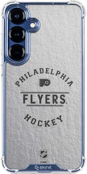 Skinit Clear Phone Case Compatible with Galaxy S25 - Officially Licensed NHL Philadelphia Flyers Black Text Design