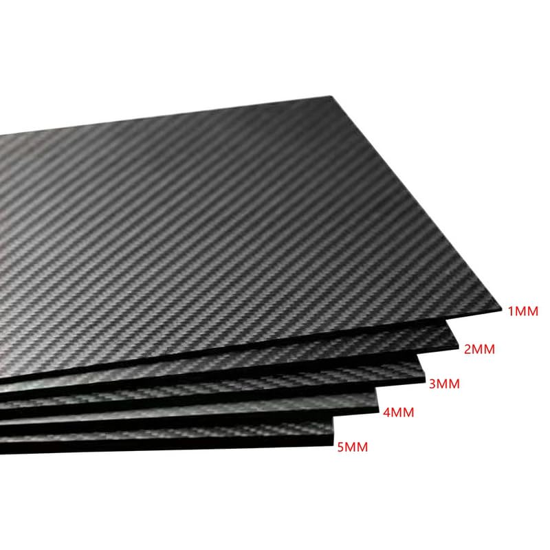 1PCS 200X300MM Thickness 1-5MM Matt Surface Carbon Fiber Board Twill Plain Carbon Fiber Plate Carbon Fiber Panel Board (3MM, Twill)