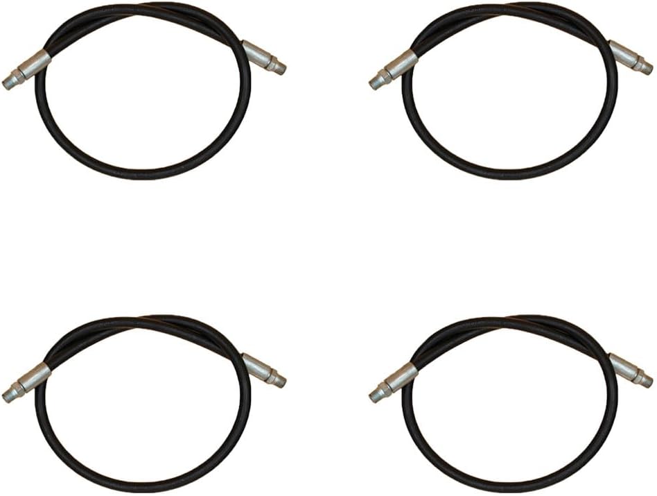 Set of (4) 1/4" x 38" High-Pressure Hydraulic Hoses Fits Western Snow Plows