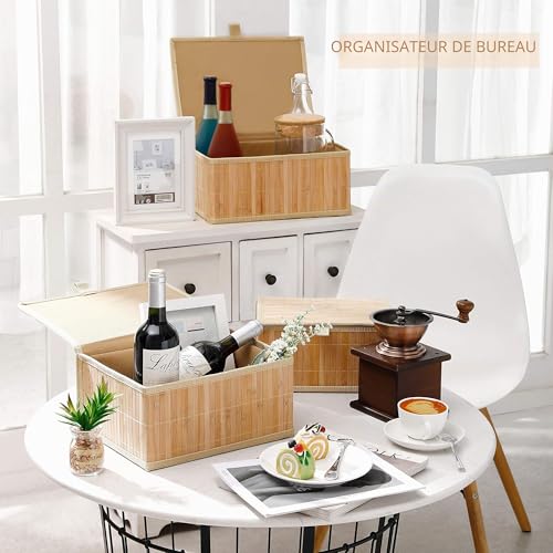 Boite decorative bambou pour organiser les placards de cuisine - 3
