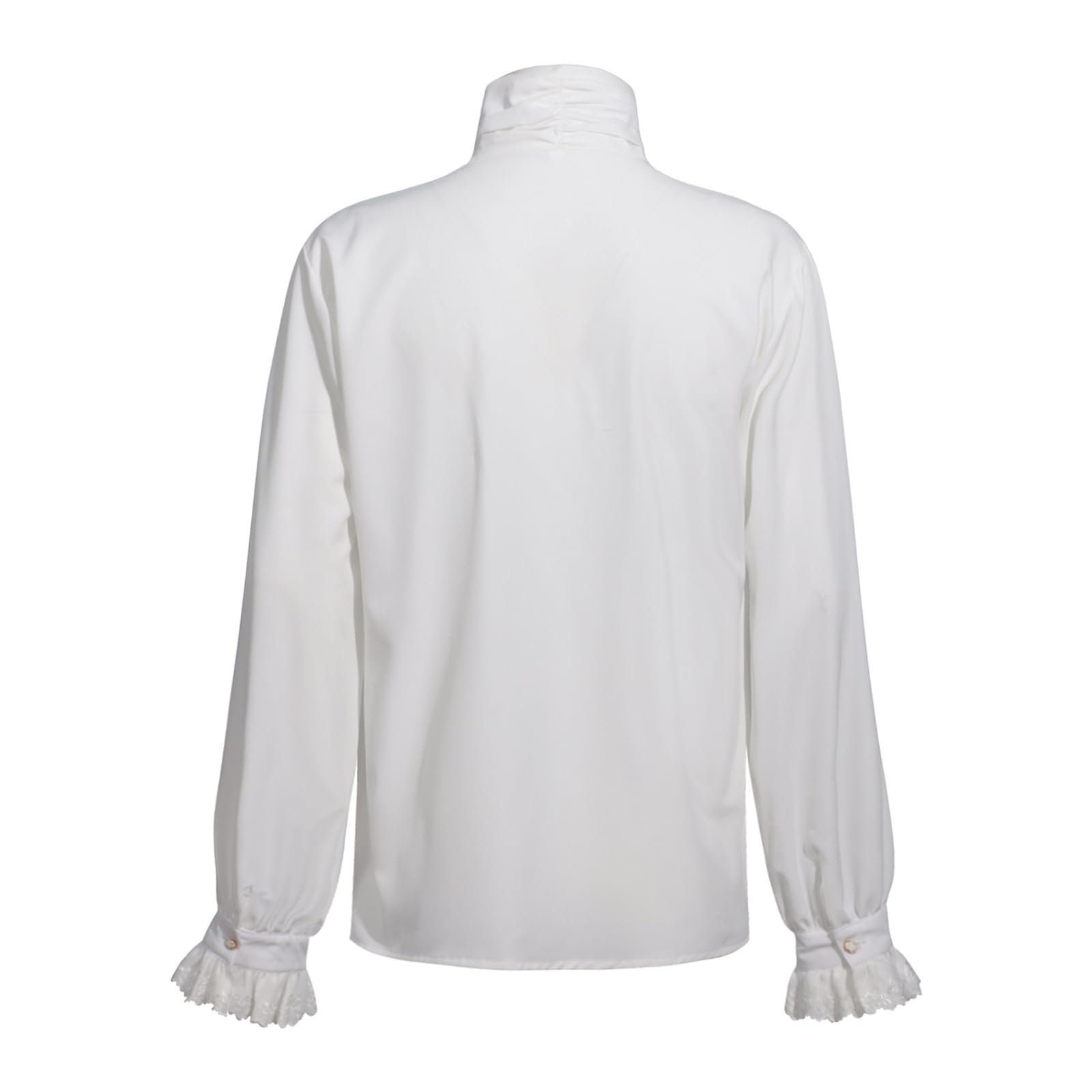 Camisa pirata para hombre, con volantes, estilo victoriano, renacentista, Sterevunk, vampiros, poeta, disfraz medieval de Halloween