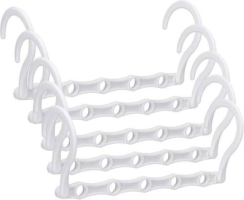 Miniatura 9 de Perchas mágicas resistentes para ahorrar espacio, organizadores de armario, 5 unidades, antideslizantes, multifuncionales, para armario,