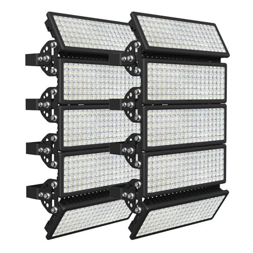 Lukciwee 1000W LED Stadium Lights 500W 2-Pack Arena & Field Flood Light