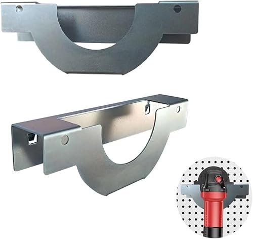 Miniatura 5 de Paquete de 2 herramientas para amoladora angular, soporte de montaje en pared, amoladoras, máquina de corte en rack (170 x 70 x 30)