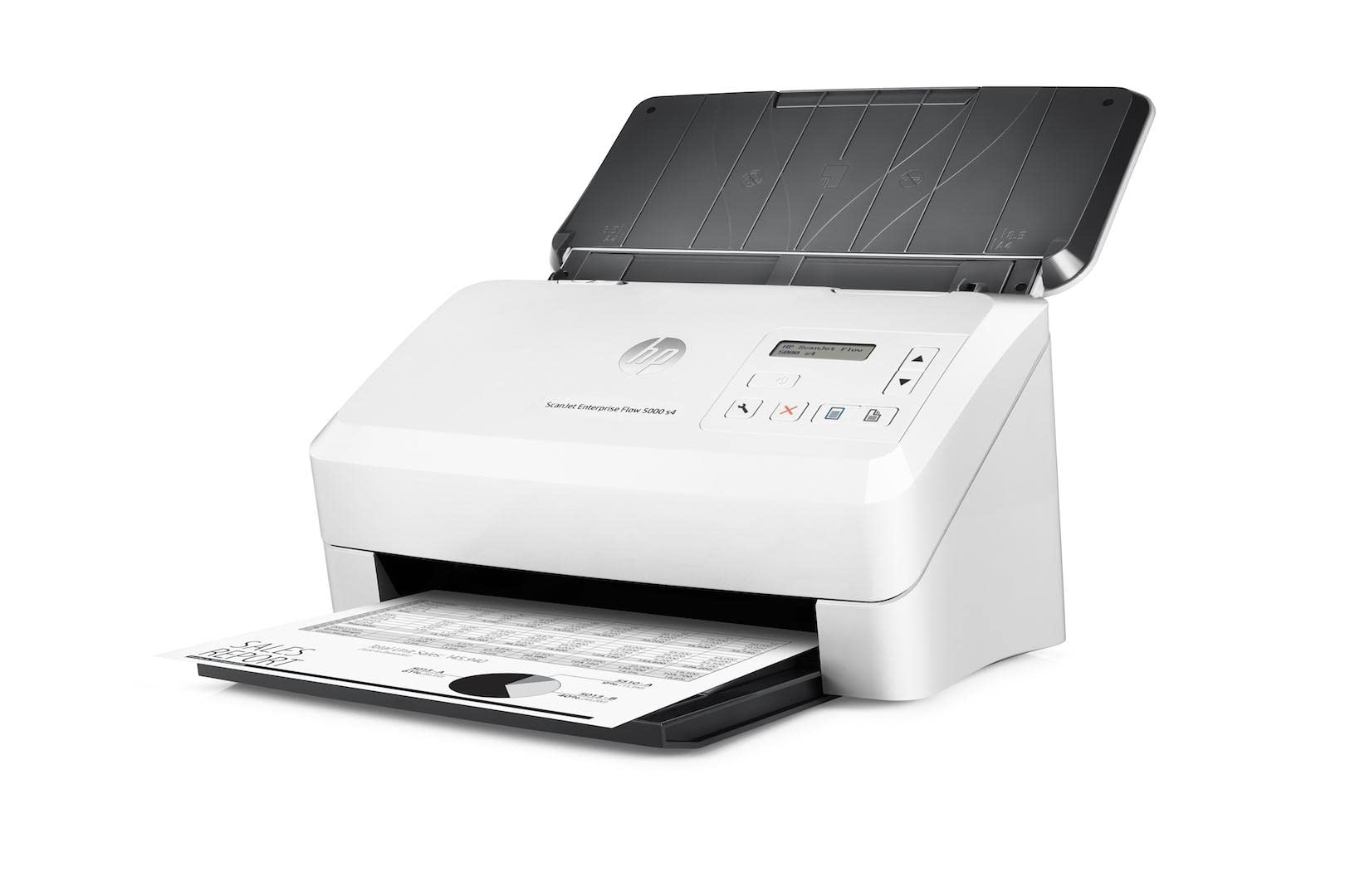 HP Scanjet Enterprise Flow 5000 S4/ L2755A, Doppia Scansione a Singolo Passaggio, Formato A3, Professionale per Documenti e Immagini, Piccolo e Sottile, Bianco