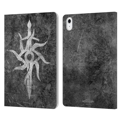 Carcasa Dragon Age de cuero tipo libro con s&iacute;mbolo impreso