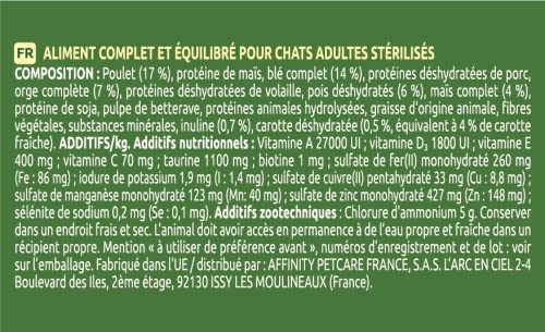 Ultima Trockenfutter für sterilisierte Katzen, Erwachsene, mit Huhn, 8 x 1,5 kg