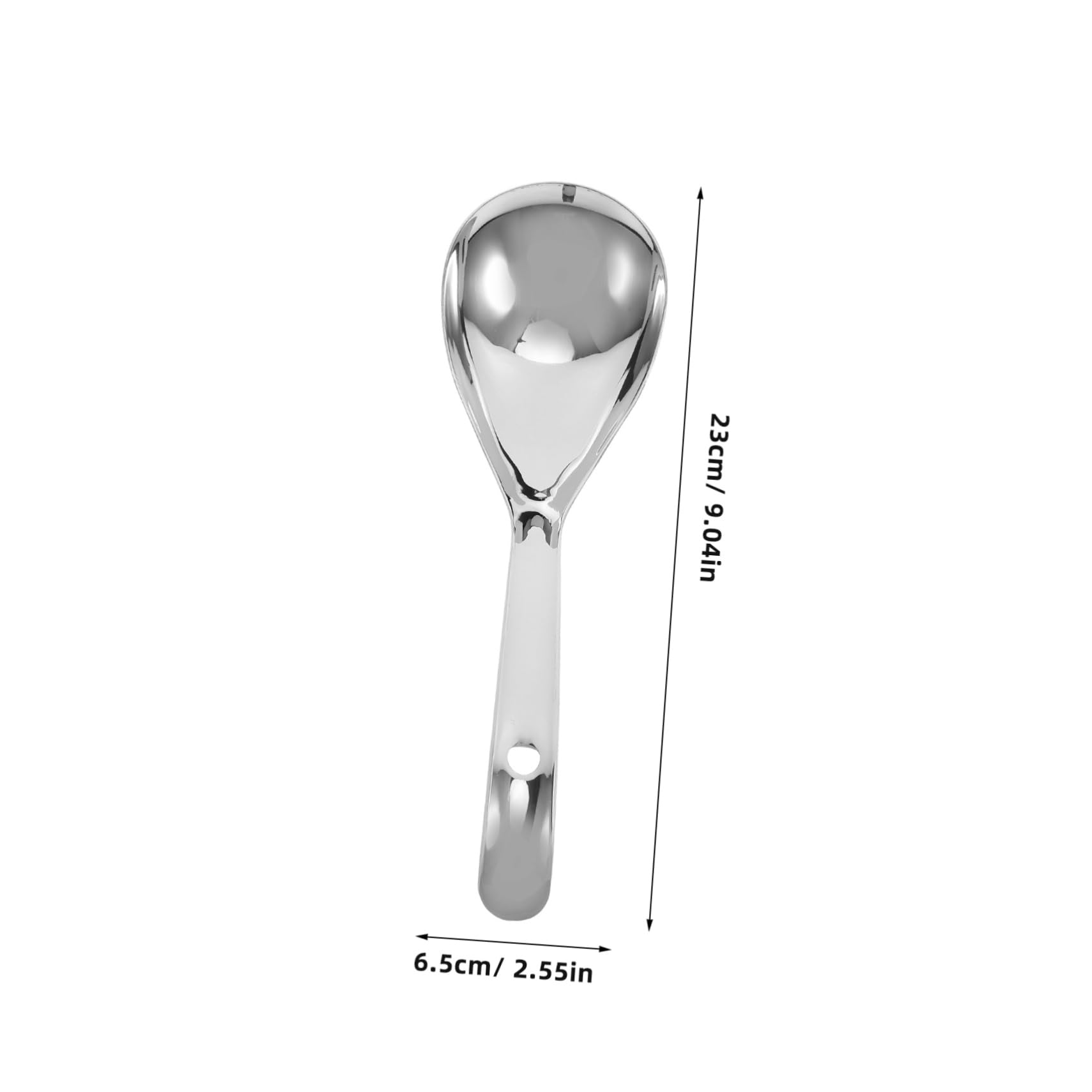 SOLUSTRE Stainless Steel Rice Spoon Cooking Utensil for Serving Rice Soups More Compact Design Lightweight Kitchen Accessory for Home Outdoor Use
