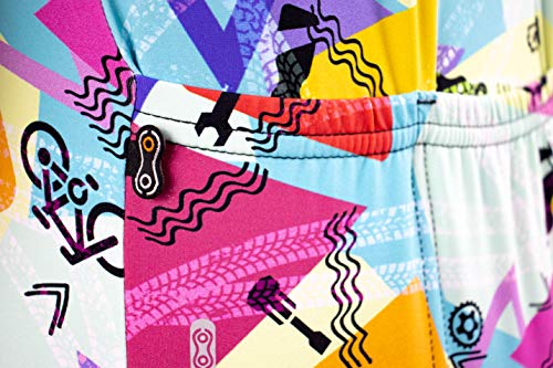 Camisa de Ciclismo Feminina Marcio May Funny Colorfull Ride