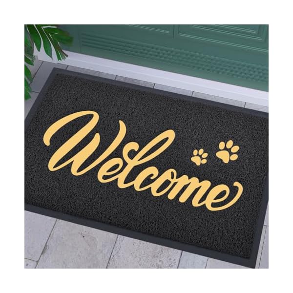   Welcome-Mat-Outdoor-30x175-Waterproof-All-Season-Front-Door-Mat-Outside-Entrance-All-Weather-Quick-Drying-Low-Profile-Doormat-Indoor-Patio-Porch-Entryway-Mat-Black-Gold