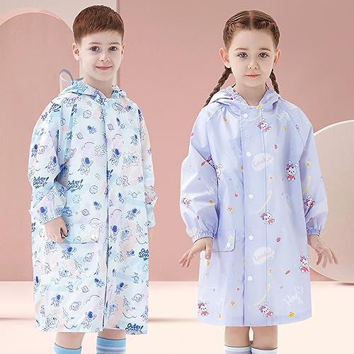 Image of Kids Raincoats Girls Rain Poncho Rain Jacket Children Rain Wear Rainwear