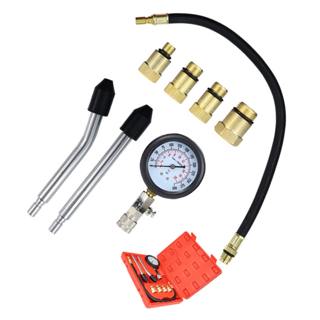 Mikinona Cylinder Pressure Gauge Kit for Car Motorcycle Fuel Pressure Gauge Adapter Down Compression Test Motor