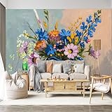 Instalación sin complicaciones: innovador mural autoadhesivo activado por agua, rocía agua en la parte posterior para activar el pegamento integrado, reposicionable libremente y sin daños (mural de pared extraíble apto para clientes) con una adherencia fiable.