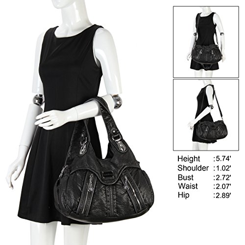 Veevan Borse da Spalla Vintage in pelle lavata