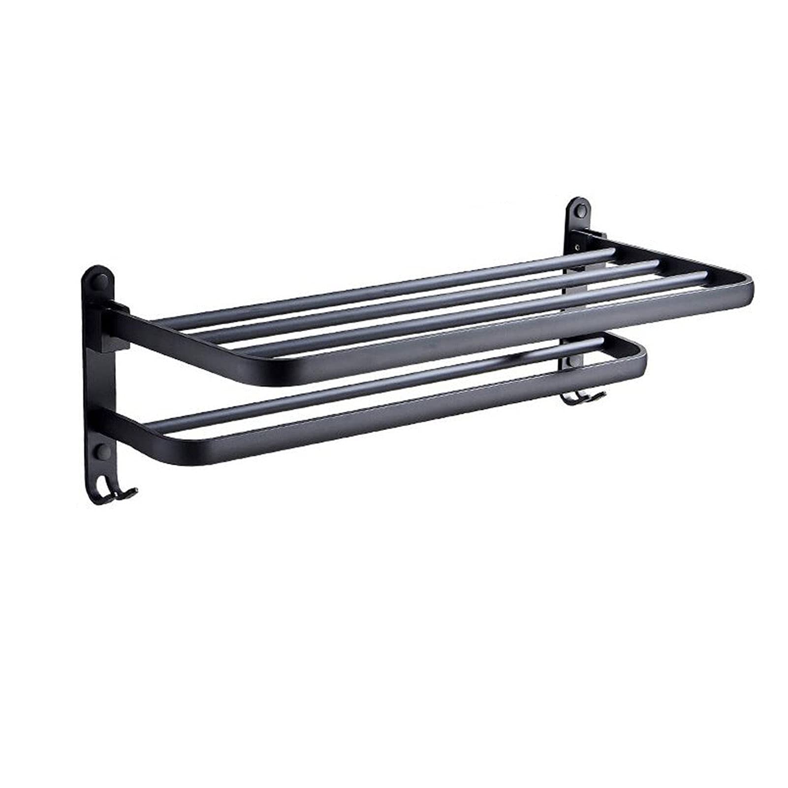 Soporte de Toalla Plegable Almacenamiento Espacio en Estante de Aluminio Toalla de Paredes montadas en la Pared Anillo de Toalla(40cm)