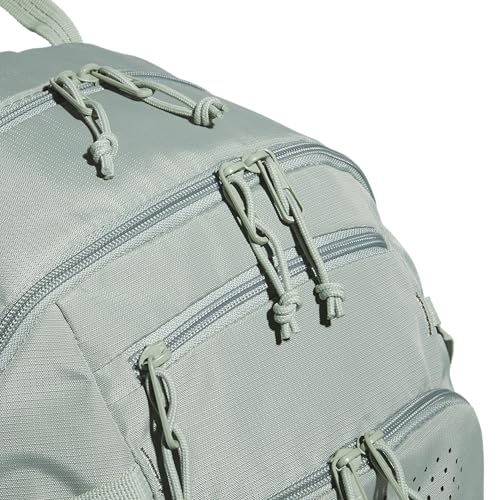 Image of adidas Defender 5 Backpack for Sports, Gym, School and Travel, 33L, Silver Green /White, OSFA