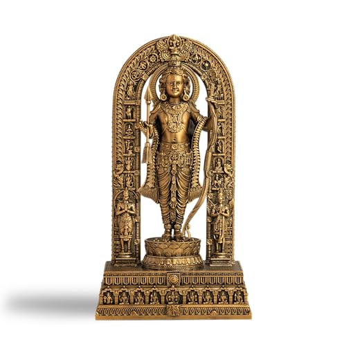 Image of SILAII Ayodhya Ram Lalla Idol 12 Inch | Shri Ram Murti for Home Pooja, Mandir | Antique Bronze & Artistically Crafted | Spiritual Decor & Religious Gift