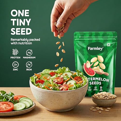 Image of Farmley Watermelon Seeds I 100 g I Watermelon Seeds for Eating | Magaj Seeds I Tarbuj Beej | Rich in Protein | Potassium | Magnesium & Iron