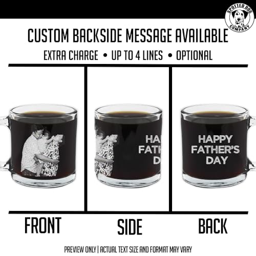 Taza de vidrio grabada personalizada para café 12oz miniatura 5
