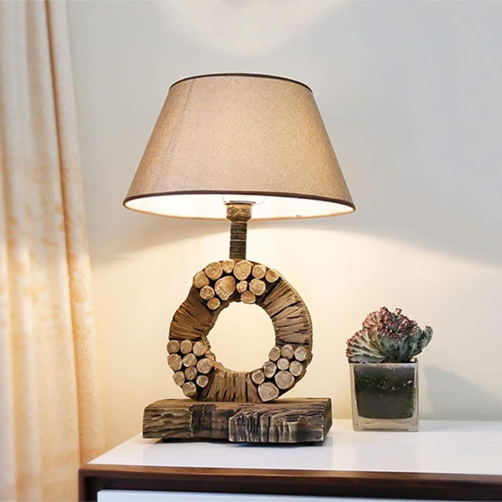 Lampa dekoracyjna Lampka nocna Lampa Stołowa Z Litego Drewna Lampa Stołowa Lampka Nocna Nordic Drewno Dekoracyjne Lampy Stołowe Do Sypialni Lampka Nocna Home Office Oświetlana dekoracja
