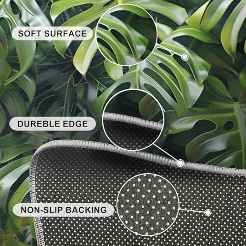 Alfombra Tropical Monstera 5.3x8ft Verde Oscuro miniatura 6