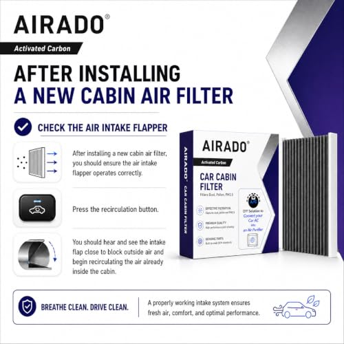 Image of Car Cabin Air Filter with Activated Carbon | AC Filter for Creta /KIA SELTOS PM2.5 Dust Protection | Easy DIY Installation | Pack of 1 | Car Cabin Air Filter with Activated Carbon