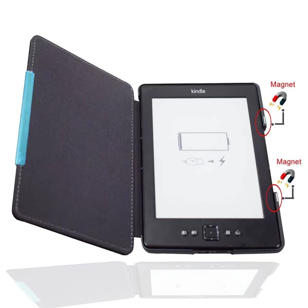 Custodia In Pelle PU Per Kindle 5° E 4° Generazione (Modello D01100) – E-reader 2011, Nuova