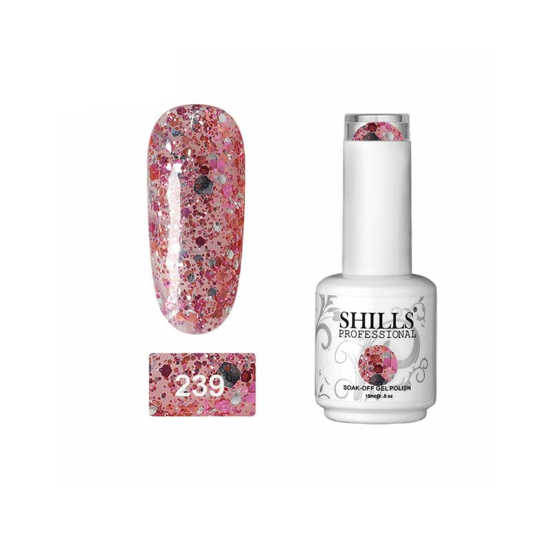Image of SHILLS PROFESSIONAL UV /LED Soak Off Gel Polish (Gel nail polish) Nail art nail polish Color Shade 239.