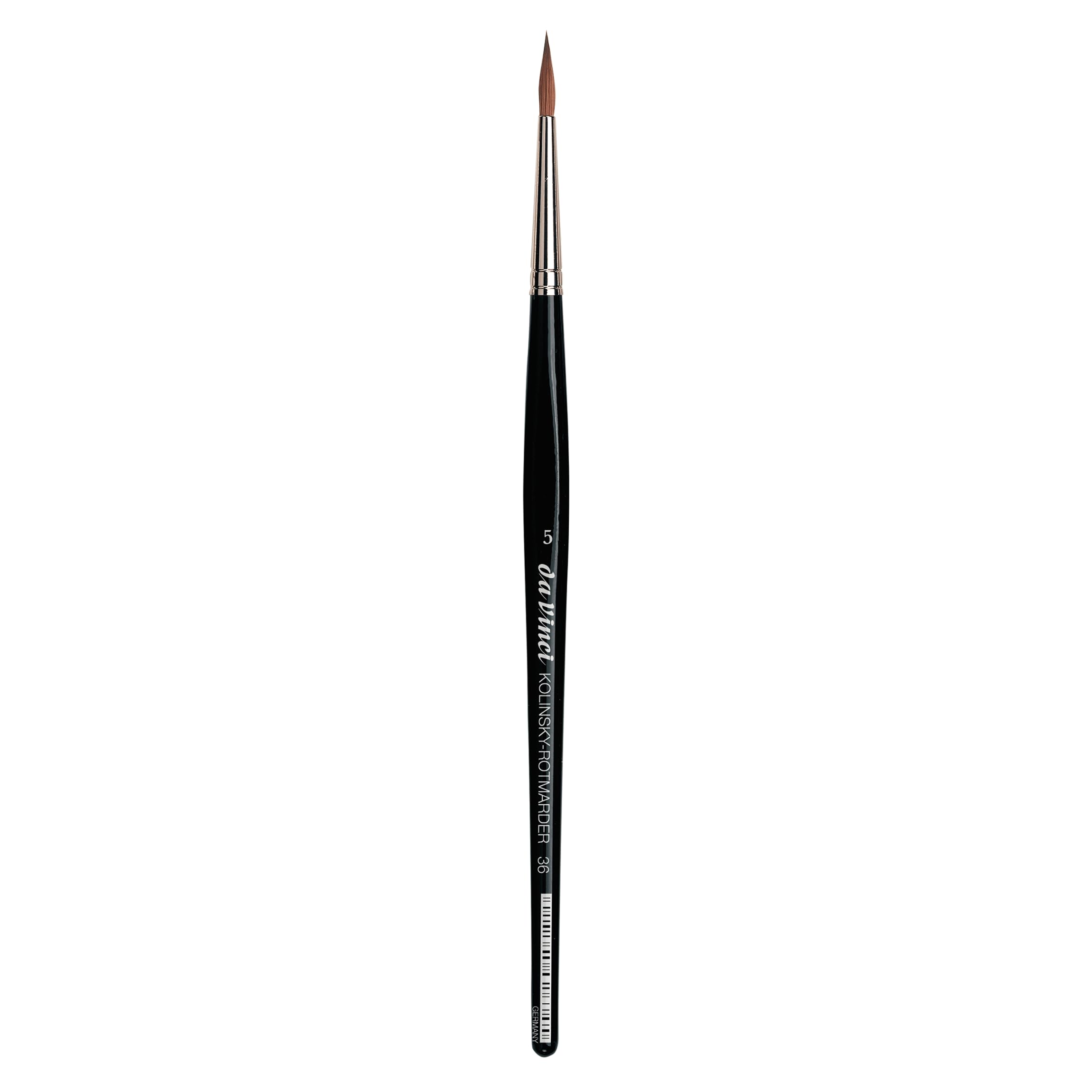 da Vinci Watercolor Series 36 Paint Brush, Round Russian Red Sable with Black Handle, Size 5