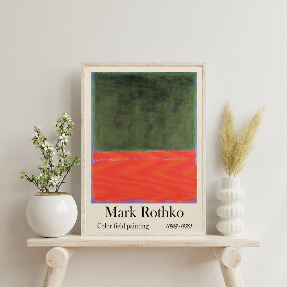 マーク・ロスコ、『無題』、希少画集画、状態良好、新品木製額・額装付 マーク・ロスコ、『無題』、希少画集画、状態良好、新品木製額