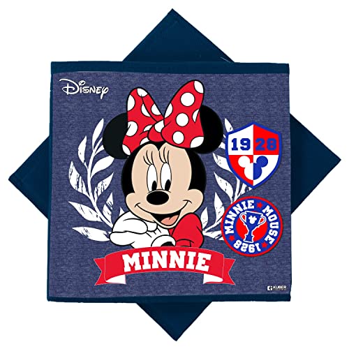 Image of Kuber Industries Disney Minnie Print Foldable Cube Box|Non Woven Storage Box For Clothes|Storage Organizer for Toys, Books, Baby Clothes|Pack of 2 (Navy Blue)