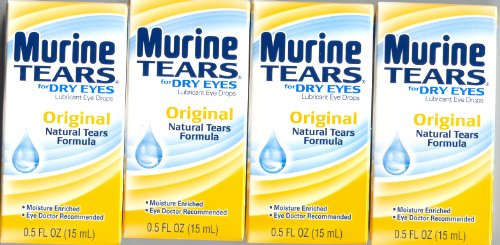 Murine Tears Lubricant Eye Drops for Dry Eyes, Original, 0.5 oz (15 ml) (Pack of 4) Murine Tears Lubricant Eye Drops for Dry Eyes, Original, 0.5 oz (15 ml) (Pack of 4)