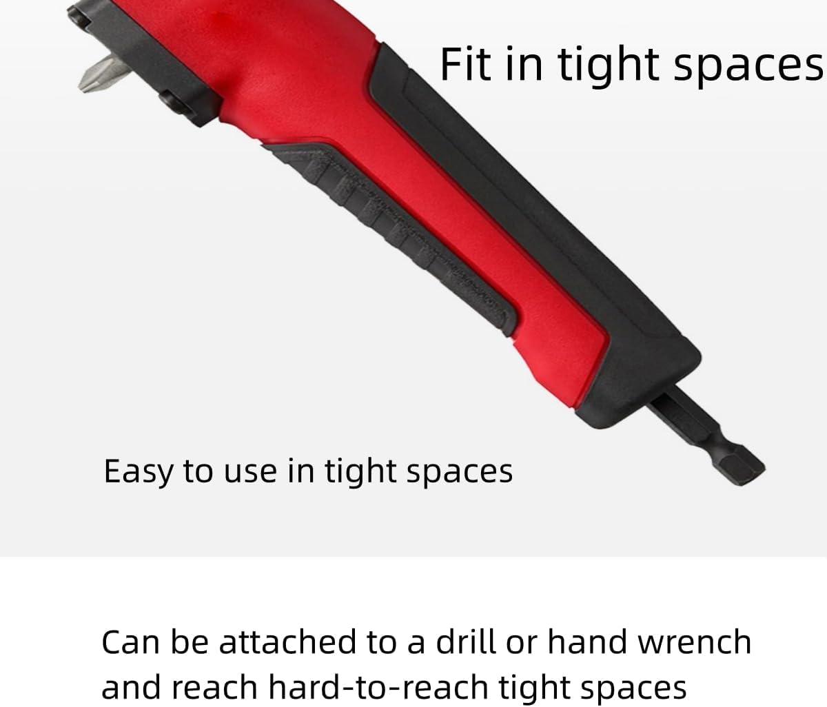 Wokyo Mini Right Angle Power Screwdriver Right Angle Bit Socket Adapter 1/4In 90 Degree Rotatable Screwdriver Kit Wrench, Practical Small Furniture, Ideal for Use in Tight Spaces or Repairs