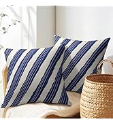 Amazon.co.jp: PAKAZA クッションカバー 日本伝統の縞模様 藍染の