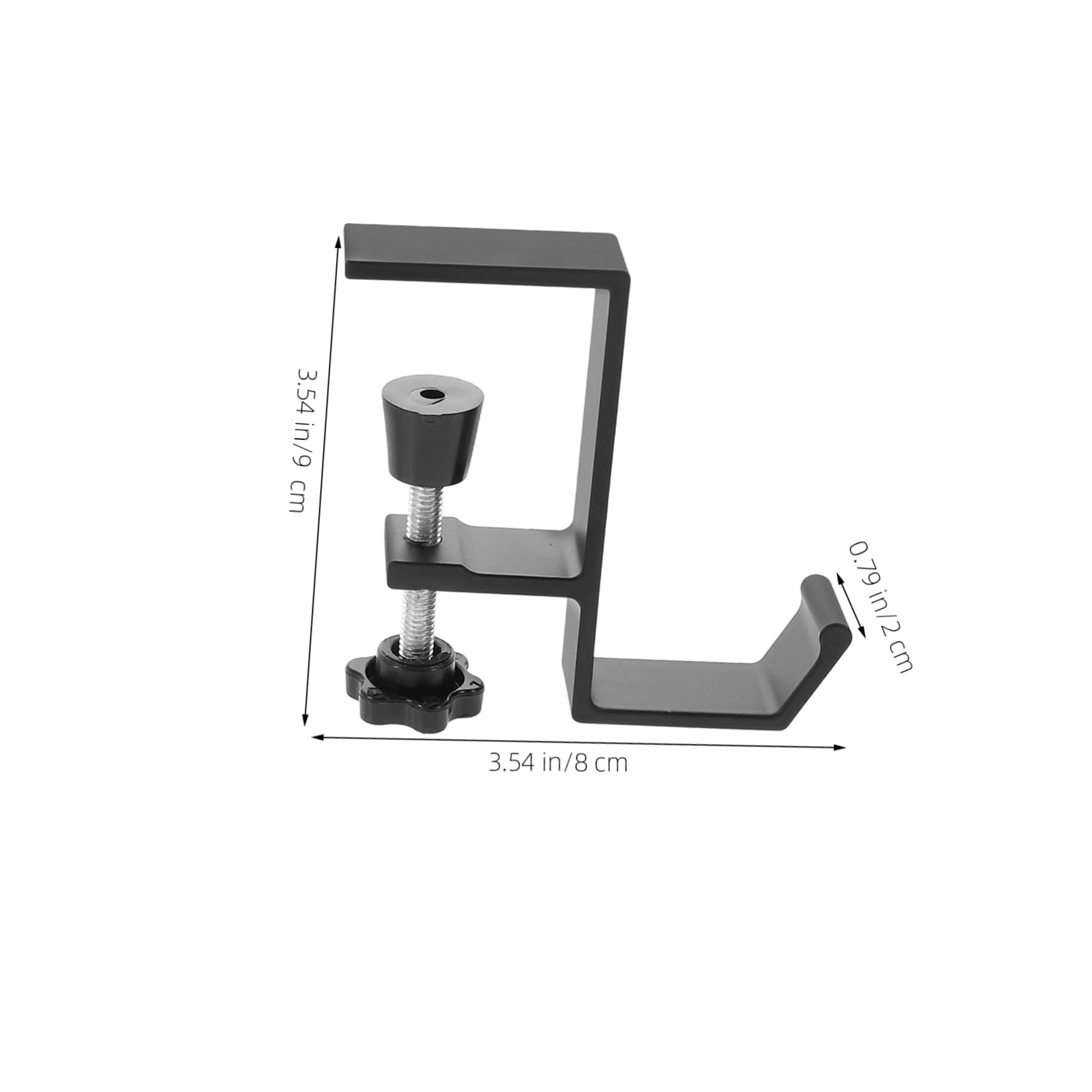 FONDOTIN Simple Clamp-on Desk Hooks 2 Pack Purse Hook for Backpack Desk Office Hook Desk Clamp Bag Hanger Desk Hanging Hooks Table Backpack Holder