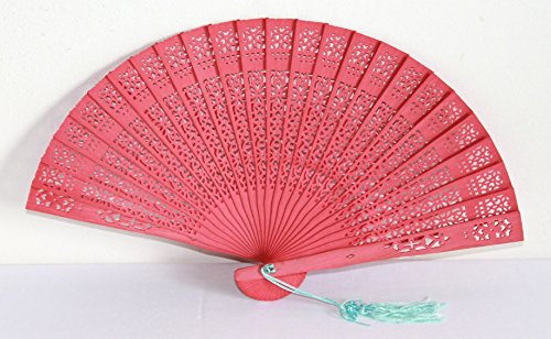 Qungotech Flamenco waaier van echt hout, windwaaier, vouwwaaier