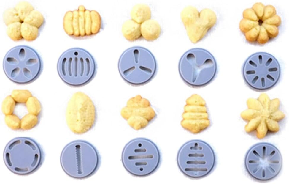Purple Cookie Press Kit for Baking with 8 Tips